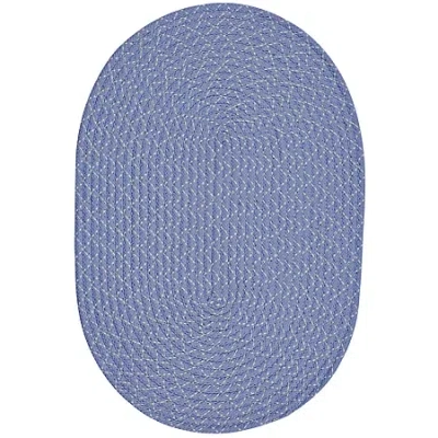 Better Trends Sunsplash Braided Reversible Indoor Outdoor Oval Accent Rug In Blue
