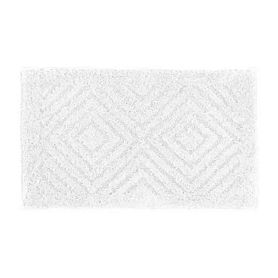 Better Trends Trier Bath Rug In White