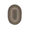 Better Trends Woodbridge Banded Braided Reversible Indoor Oval Accent Rug In Black