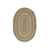 Better Trends Woodbridge Banded Braided Reversible Indoor Oval Accent Rug In White