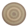Better Trends Woodbridge Stripe Braided 6' X 6' Round Area Rug In White