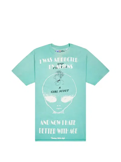 Better With Age Abducted Graphic-print T-shirt In Blue