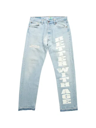 Better With Age Beaufort Logo-print Jeans In Blue
