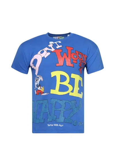 Better With Age Cartoon-print T-shirt In Blue