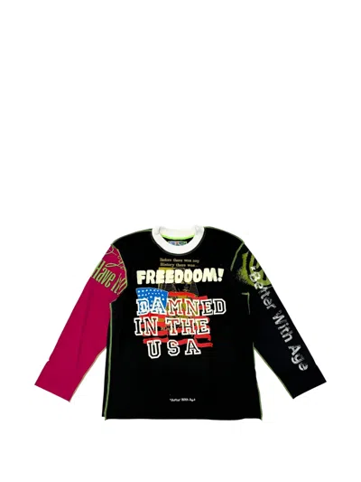 Better With Age Dammit Reversible Long-sleeve T-shirt In Black