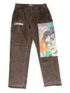 Better With Age Double-knee Graphic Trousers In Brown