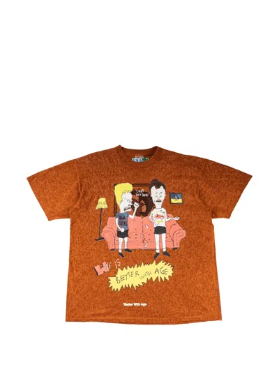 Better With Age Dumb Graphic-print T-shirt In Brown