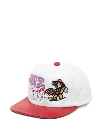 Better With Age Embroidered Flat-peak Cap In Yellow