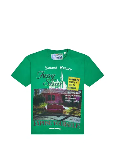 Better With Age Exposé Graphic-print T-shirt In Green