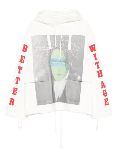 Better With Age Graphic-detail Hoodie In White