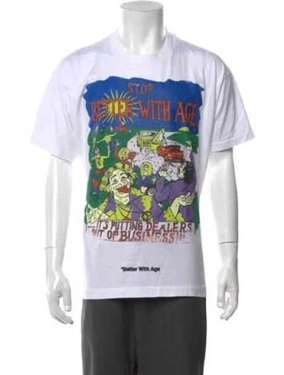 Pre-owned Better With Age Graphic Print Crew Neck T-shirt W/ Tags In Multicolor