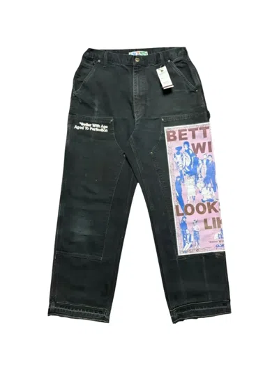 Better With Age Graphic-print Patchwork Trousers In Blue
