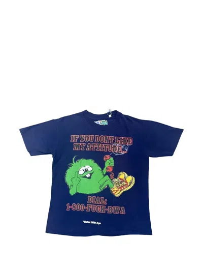 Better With Age Graphic-print T-shirt In Blue