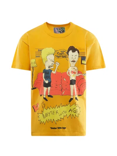 Better With Age Graphic-print T-shirt In Yellow