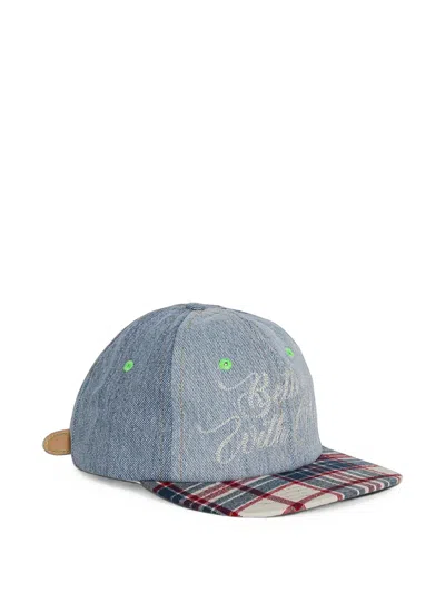 Better With Age Heritage Denim Plaid Cap In Multi