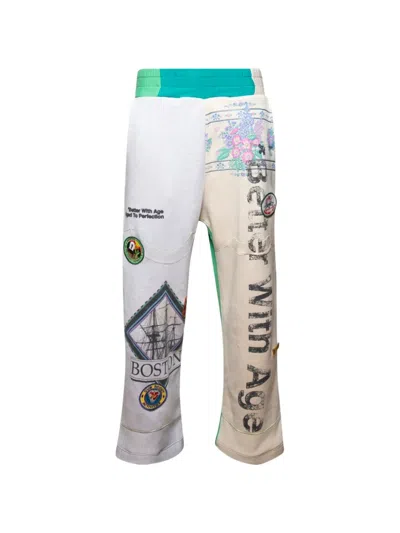 Better With Age Hinckley Reconstructed Printed Track Pants In Gray