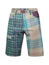 Better With Age Isaac Kantha Patchwork Shorts In Multi