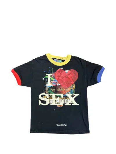 Better With Age Knoxville Ringer Graphic-print T-shirt In Black