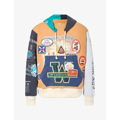 Better With Age Mens Multi Brando Afterhood Embroidered-patches Jersey Hoody Xl