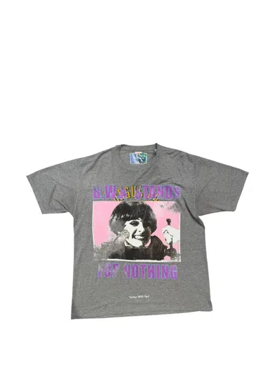 Better With Age Modest Graphic-print T-shirt In Gray