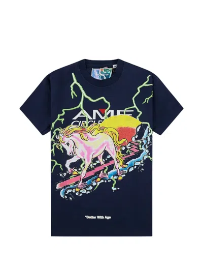 Better With Age Navy Graphic T-shirt In Blue