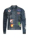 Better With Age Patch Denim Jacket In Blue