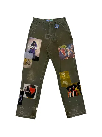 Better With Age Patch-detail Carpenter Trousers In Green