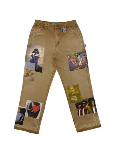 Better With Age Patch-detail Carpenter Trousers In Green