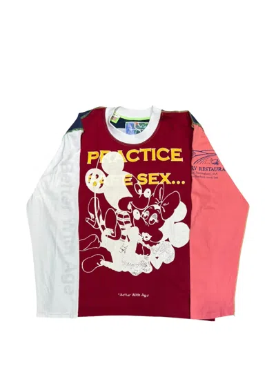 Better With Age Patchwork Reversible Long-sleeve T-shirt In Multi