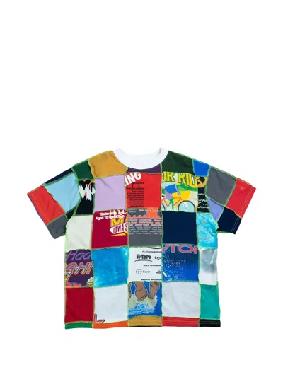 Better With Age Patchwork-design T-shirt In Blue