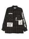 Better With Age Plaid Patchwork Shirt In Brown