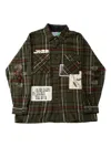 Better With Age Plaid-pattern Patched Shirt In Green