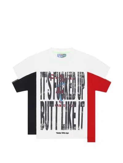 Better With Age Poison Panelled T-shirt In White