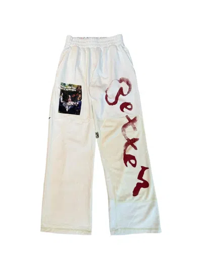 Better With Age Remoir Patchwork Track Pants In White