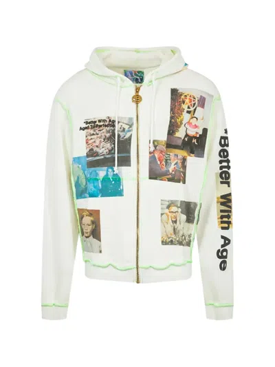 Better With Age Ricky Waffle-knit Hoodie In Neutral