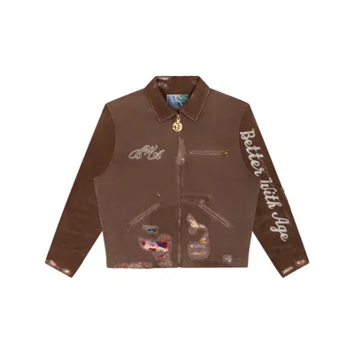 Better With Age Samuel Reconstructed Workwear Jacket In Brown