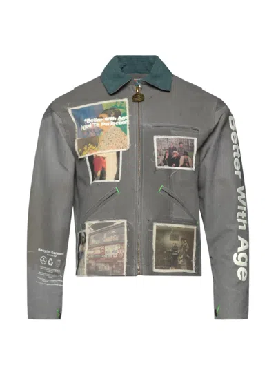 Better With Age Scandal Reconstructed Patchwork Jacket In Gray