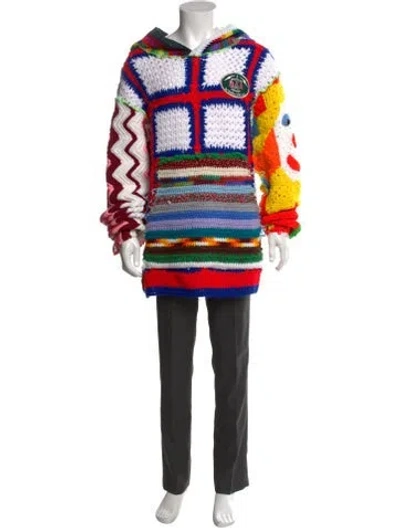 Pre-owned Better With Age Striped Crew Neck Hoodie In Red