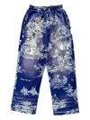 Better With Age Teresa Printed Trousers In Blue