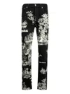 Better With Age X Levi's 501 Printed Denim Trousers In Black
