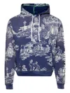 Better With Age Yeresa Patterned Hoodie In Blue