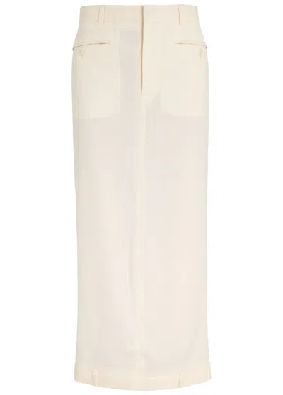 Better Wool-blend Maxi Skirt In Beige