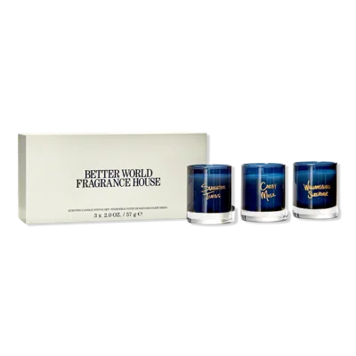 Better World Fragrance House 3 Piece Scented Candle Votive Set In Multi