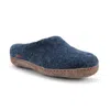 Betterfelt Blue Men's Classic Slipper - Navy With Suede Sole In Blue