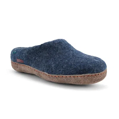 Betterfelt Blue Men's Classic Slipper - Navy With Suede Sole