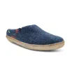Betterfelt Blue Women's Classic Slipper - Navy With Natural Crepe Rubber Sole In Blue