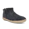 Betterfelt Men's Classic Boot - Black With Natural Crepe Rubber Sole In Black