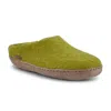 Betterfelt Men's Classic Slipper - Lime Green With Suede Sole In Green