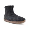 Betterfelt Men's High Boot - Black With Suede Sole In Black