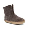 Betterfelt Men's High Boot - Brown With Natural Crepe Rubber Sole In Brown